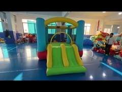 Clown Inflatable Slide With Elephant Theme For Children Fun Park